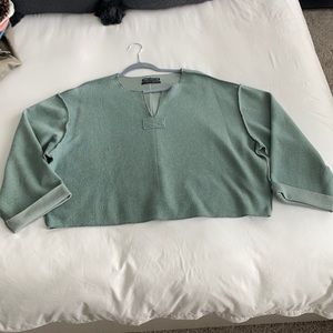 Urban outfitters over sized cropped shirt